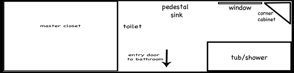floor plan of bathroom before