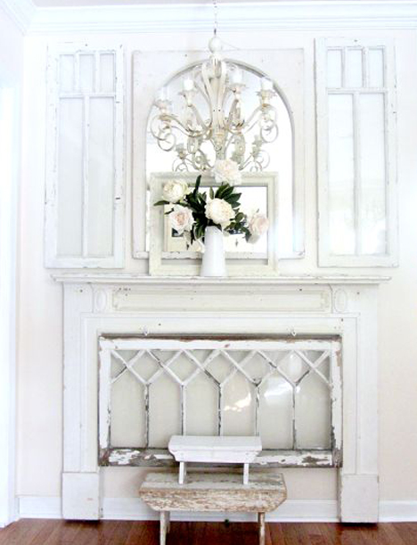 a pretty, white vignette - featured on Living Vintage's Friday Favorites