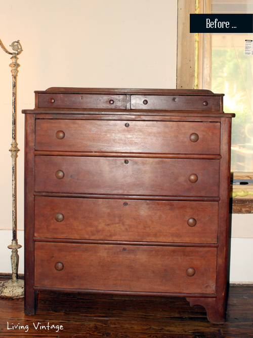 A bedroom dresser makeover (the before)  - Living Vintage