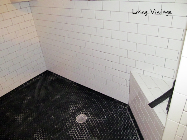 we built a bench in the shower - Living Vintage