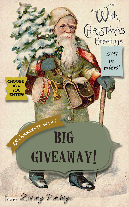 Living Vintage Giveaway - 27 prizes totalling more than $750!