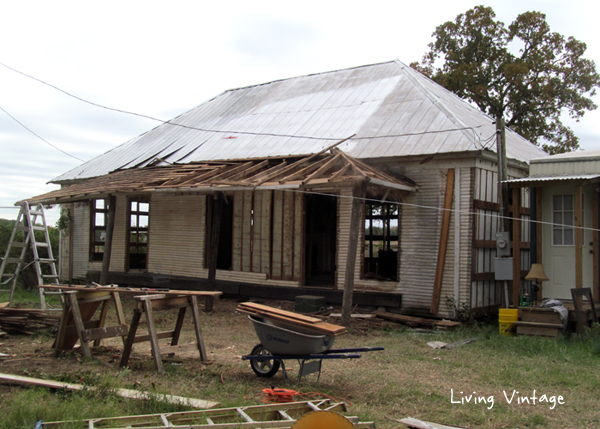 all set to pull down the porch roof