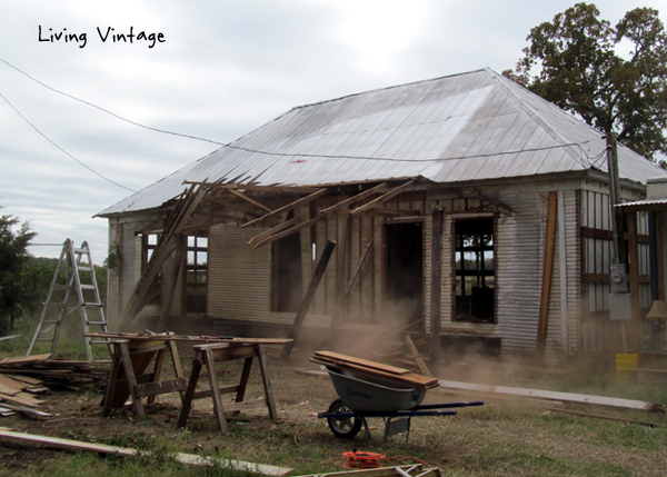 didn't take much effort to pull the porch down