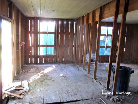 removing the tin from the windows did wonders for lighting the interior