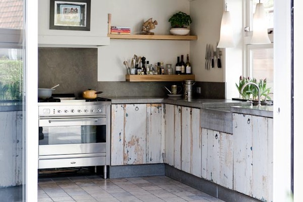 kitchen cabinets made with reclaimed wood - featured on Living Vintage's Friday Favorites. Hop on over to see our other 7 picks for this week!