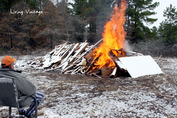 watching the wood burn - Living Vintage