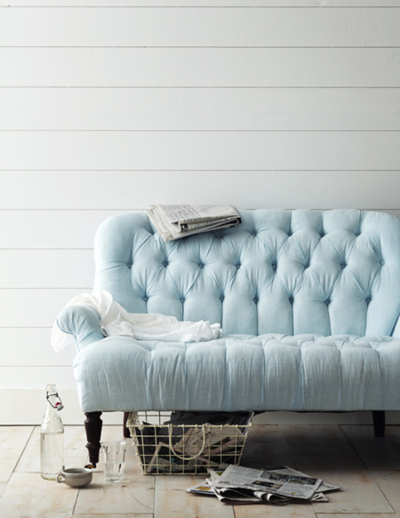 baby blue settee - featured on Living Vintage's Friday Favorites