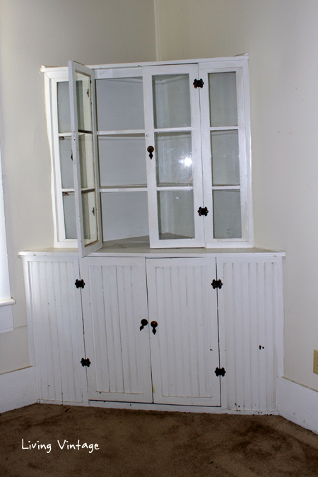 darling corner cabinet that we salvaged - Living Vintage