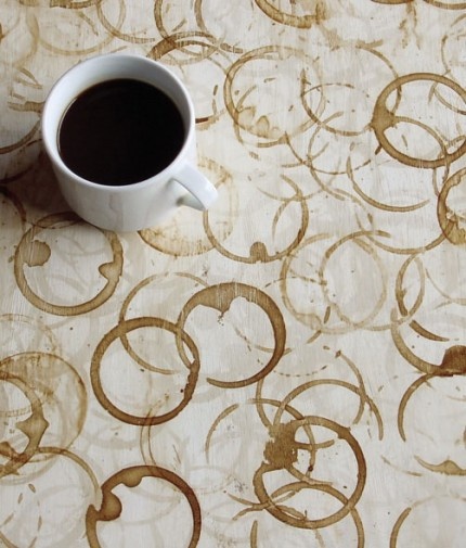 coffee rings as art - Friday Favorites - Living Vintage