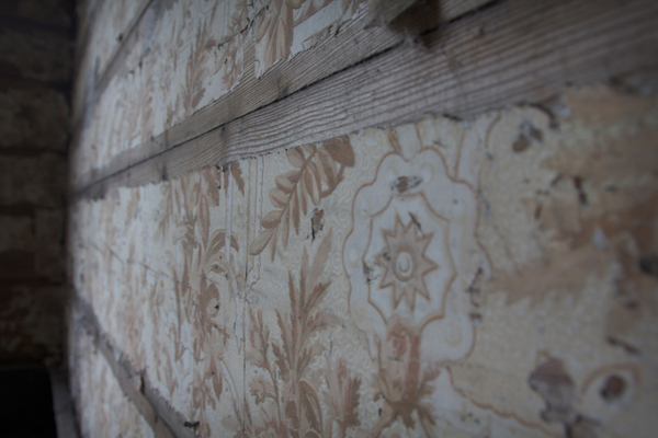 closeup shot of old wallpaper in an abandoned house - Friday Favorites - Living Vintage