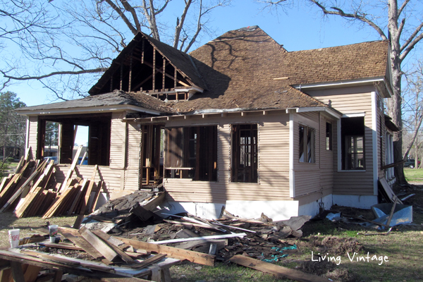 Progress made at our old house salvage project - Living Vintage