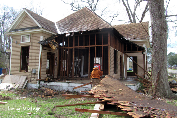 Progress made at our old house salvage project - Living Vintage