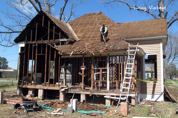 Progress made at our old house salvage project - Living Vintage