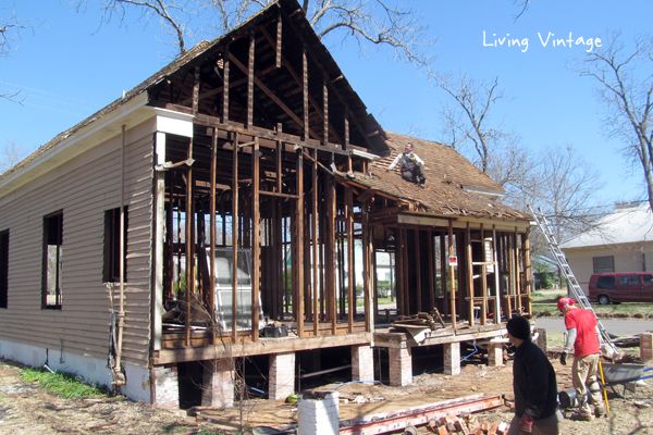 Progress made at our old house salvage project - Living Vintage