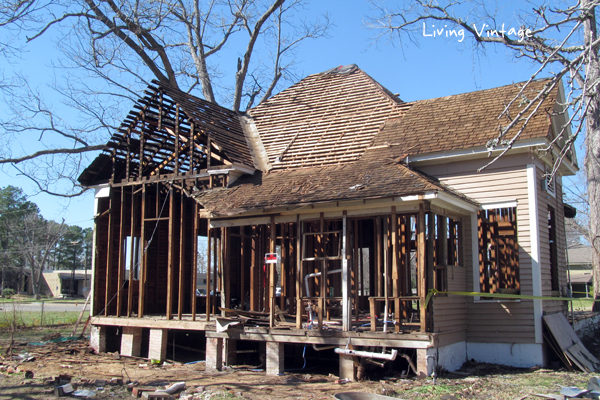 Progress made at our old house salvage project - Living Vintage