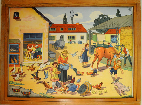 a wonderful illustration of a farm! - Friday Favorites - Living Vintage