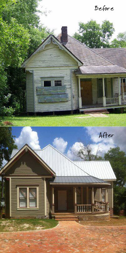 Before and After - Nacogdoches house