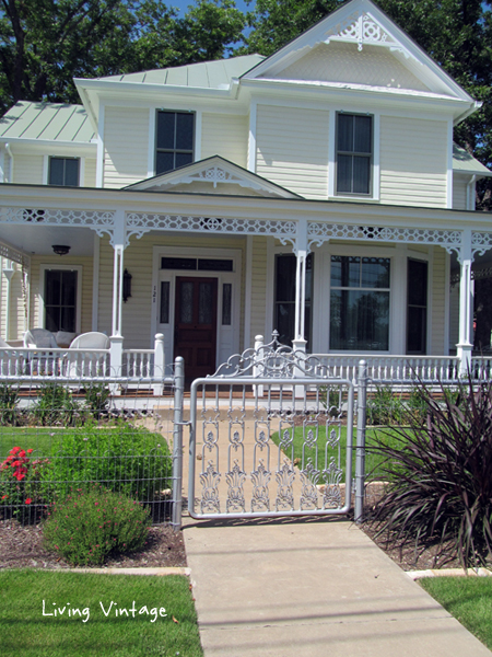 gorgeous iron fencing and an old farmhouse in Fredericksburg - Living Vintage