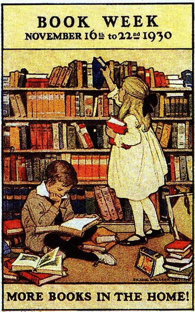 Old advertisement promoting reading - one of 8 picks for this week's Friday Favorites - Living Vintage