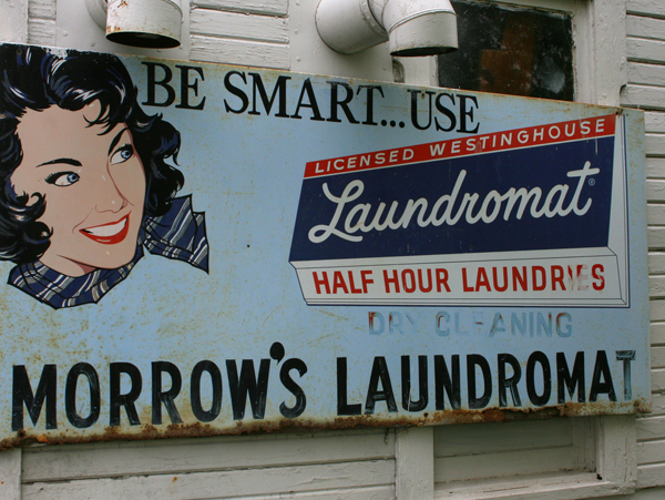 a fabulous laundry sign - one of 8 picks for this week's Friday Favorites - Living Vintage