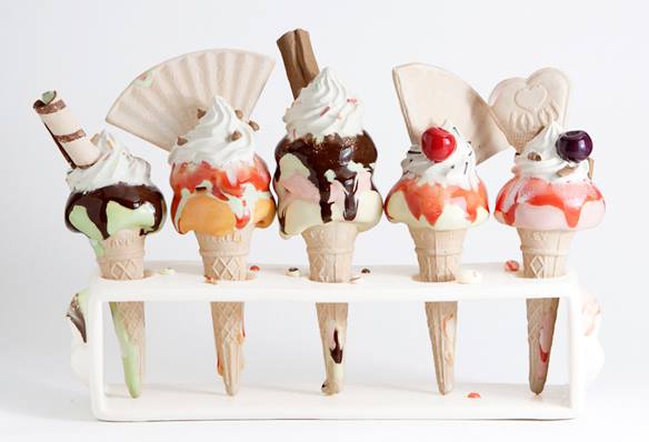 ceramic ice cream cones that look good enough to eat - one of 8 picks for this week's Friday Favorites - Living Vintage