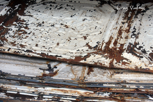 The antique ceiling tins I bought at Canton - Living Vintage