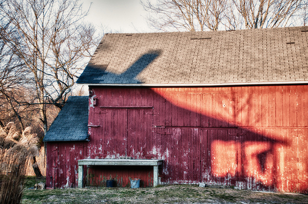 What draws your eye - the shadow or the barn - one of 8 picks for this week's Friday Favorites