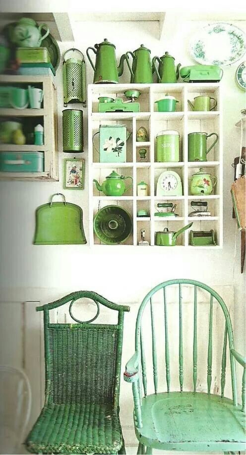 a pretty, green collection - one of 8 picks for this week's Friday Favorites - Living Vintage