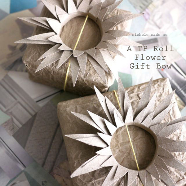 Bows using toilet paper rolls - one of 8 picks for this week's Friday Favorites