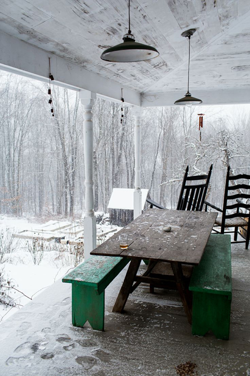 a porch in winter - one of 8 picks fro this week's Friday Favorites