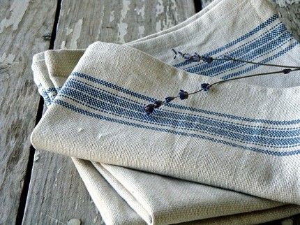 napkins made with vintage linen