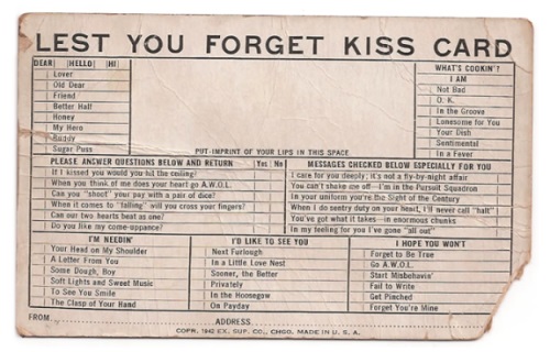 Lest You Forget Kiss Card
