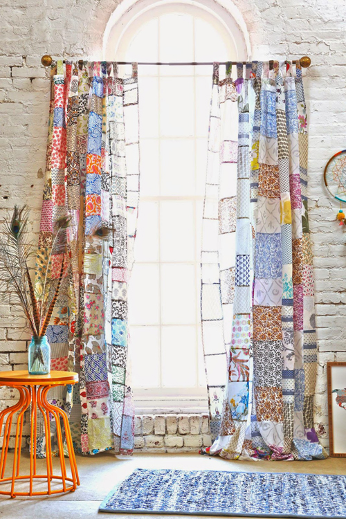Love, love, love these patchwork curtains - one of 8 picks for this week's Friday Favorites