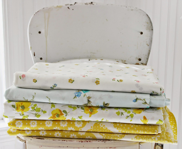 a stack of bright and sunny sheets (guaranteed to make me smile) - one of 8 picks for this week's Friday Favorites