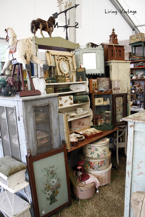 a wide view of Two Sisters Antiques booth
