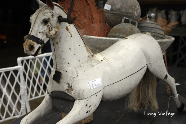 A wonderful antique horse that was offered for sale by Patina Inc.