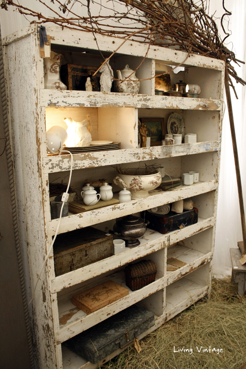 a wonderful cubby cabinet spotted in A Willow Nest's booth