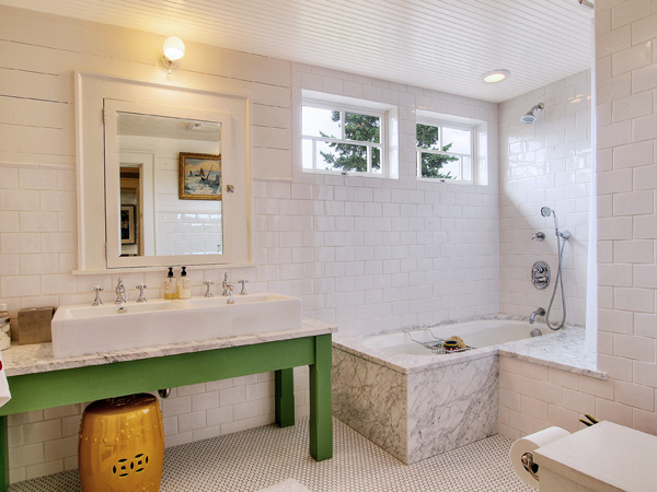 a wonderful custom bathroom vanity and tile work - one of 8 picks for this week's Friday Favorites