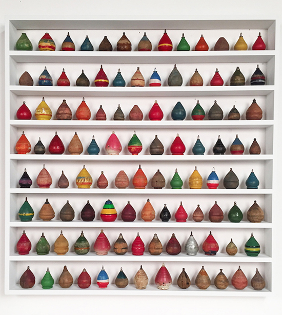 a wonderful collection of spinning tops (and well displayed, too) - one of 8 picks for this week's Friday Favorites