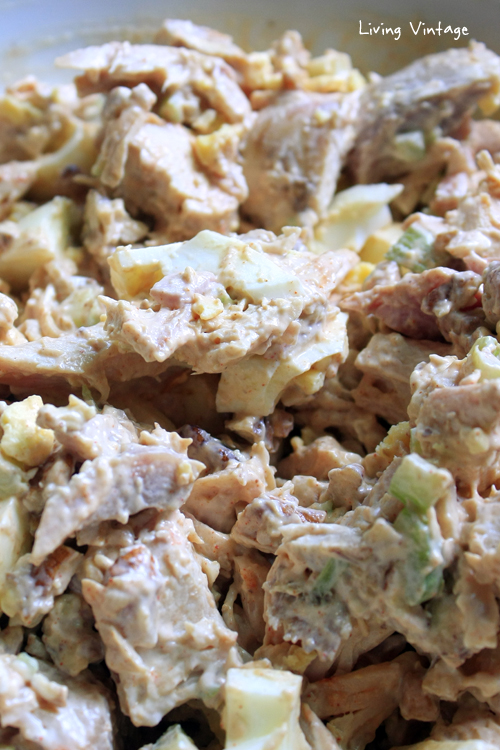 If you like to eat salads in the summertime like I do, you'll want to try this chicken salad recipe for sure. Yum!
