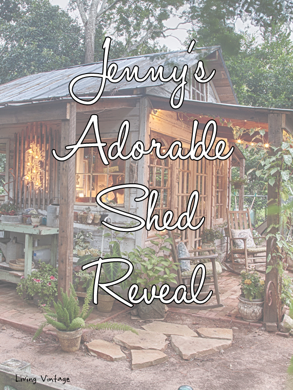 Jenny's adorable shed made with reclaimed building materials | Living Vintage