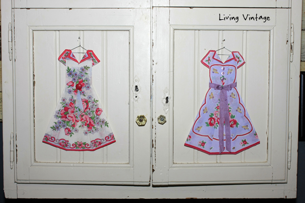 adorable miniature dresses made with vintage hankies! --- Living Vintage