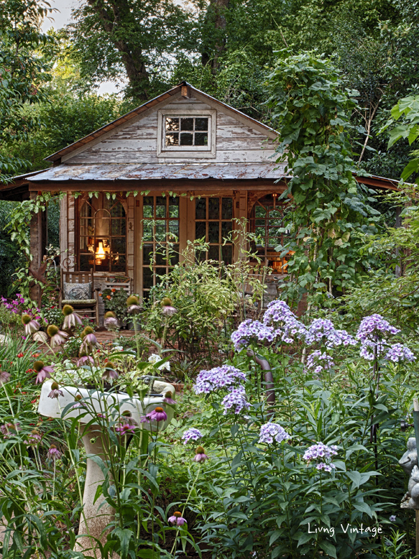 Jenny's adorable shed and gorgeous garden | Living Vintage
