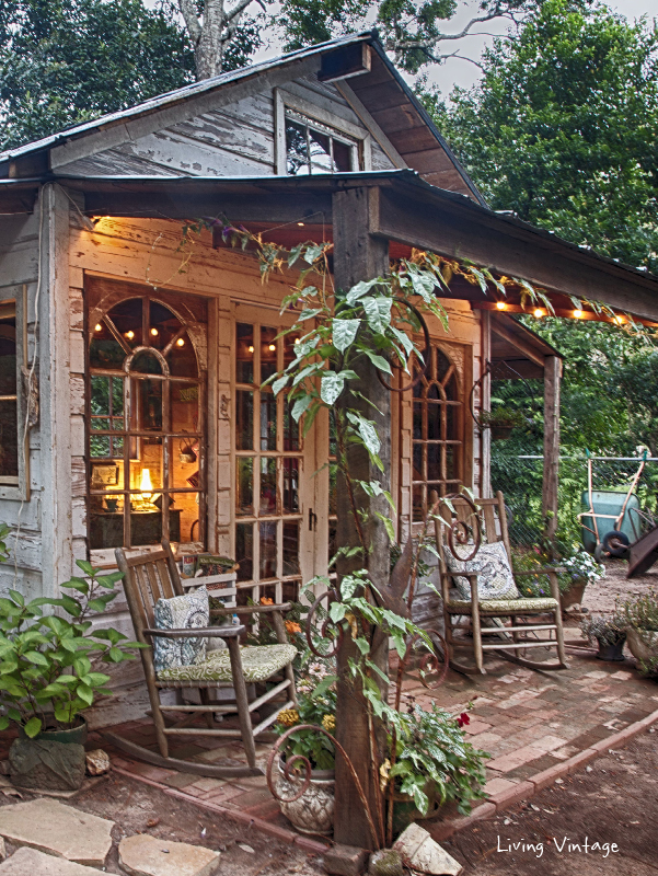 Jenny's garden shed made with reclaimed building materials | Living Vintage