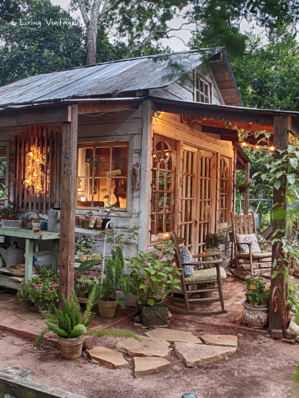 Jenny's adorable potting shed made with reclaimed building materials | Living Vintage