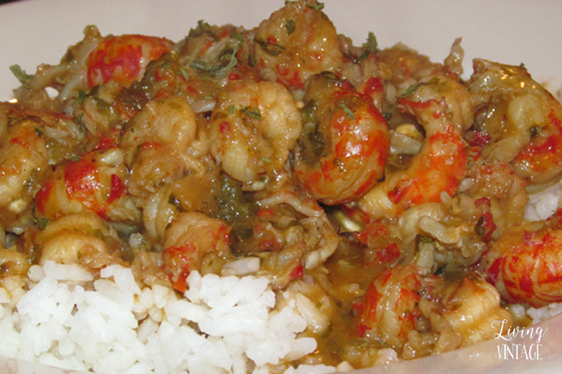 Homemade Crawfish Etouffee - Check out the recipe at Living Vintage
