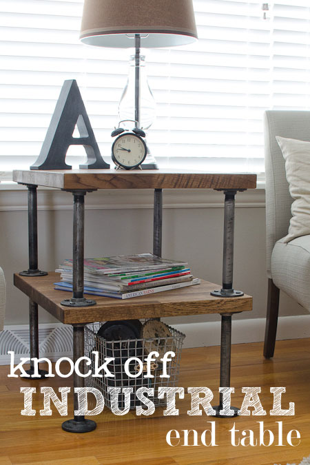 I love this industrial side table (and you can build one, too, using the tutorial) - one of 8 picks for this week's Friday Favorites