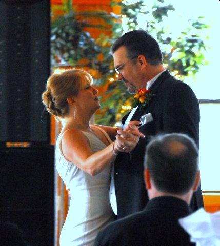 My favorite photo of Mark and me, dancing our first dance at our wedding