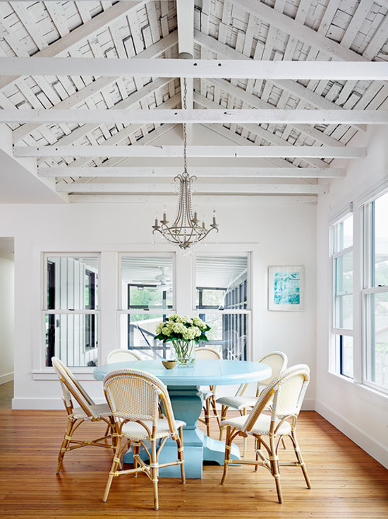 LOVE the ceiling in this dining room! - one of 8 picks for this week's Friday Favorites