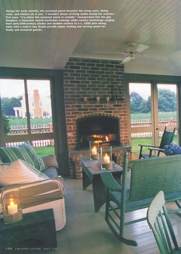 Who wouldn't love to have a screened in porch like this one
